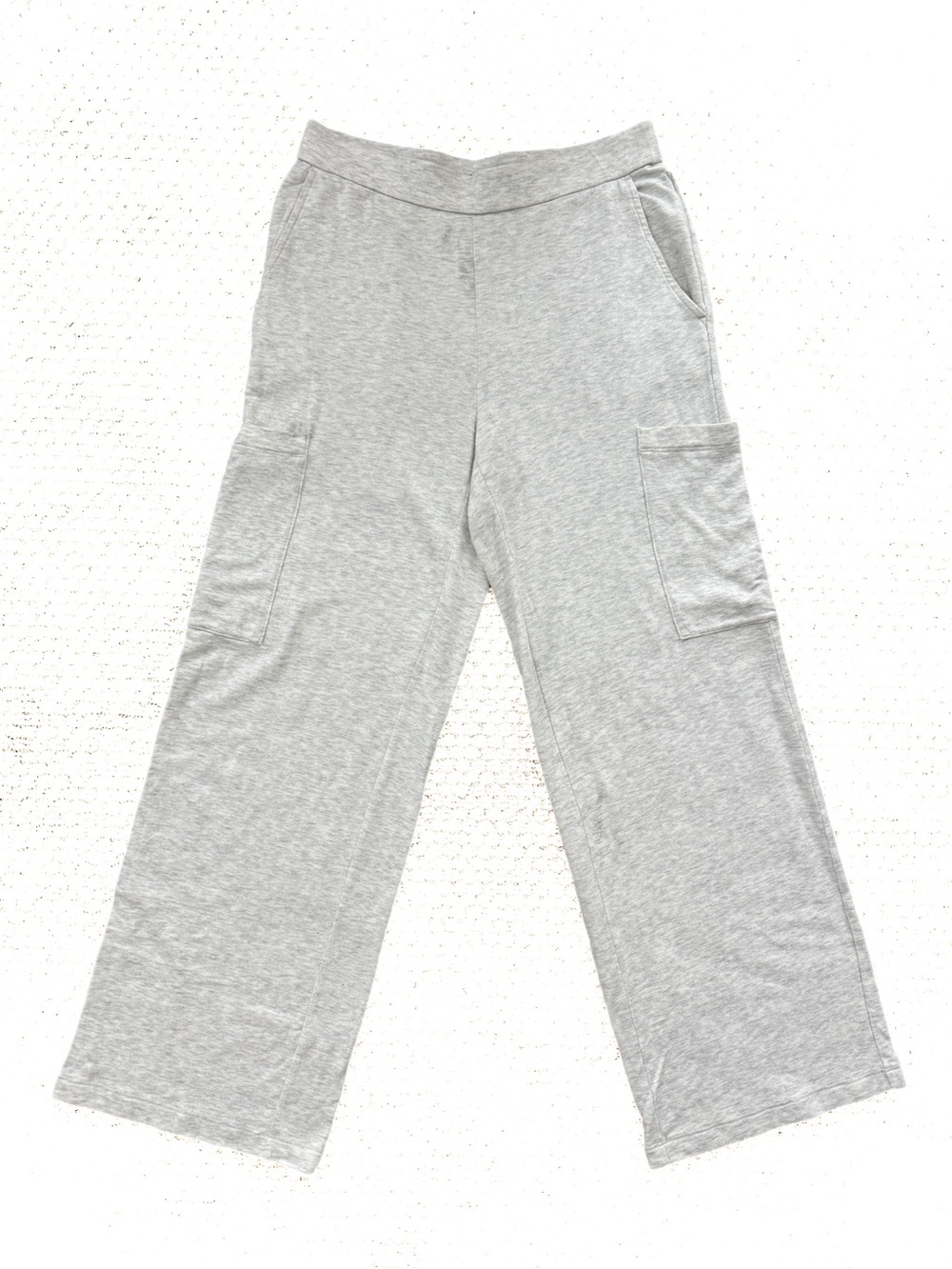 Eileen Fisher Cozy Brushed Terry Hug Cargo Pant XS Sea Salt